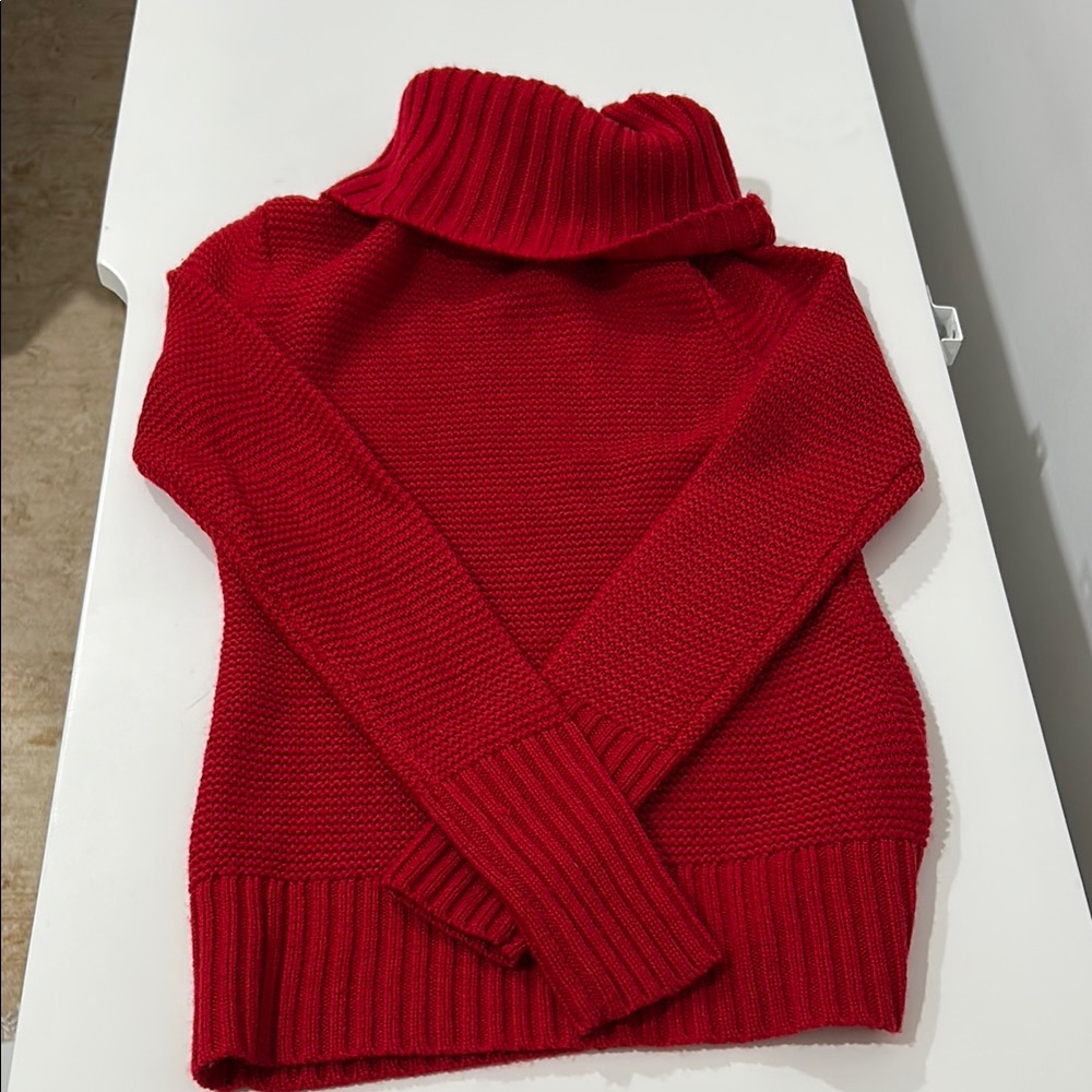 Red Turtleneck Sweater